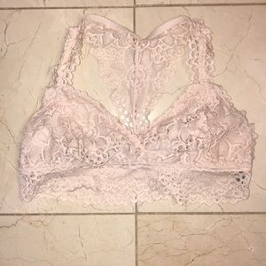 Aerie light pink lace bralette